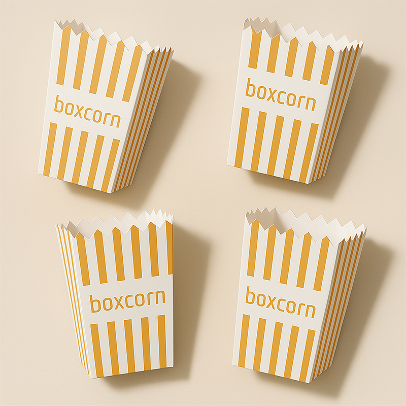 Kartonnen popcornbakjes