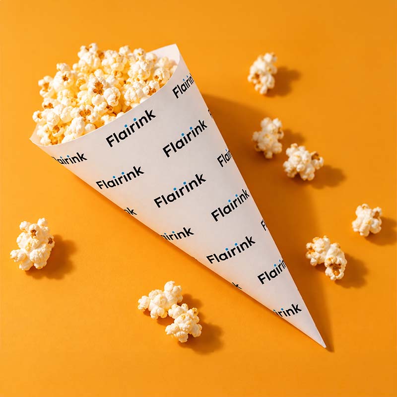 Popcornpuntzak van gecoat papier