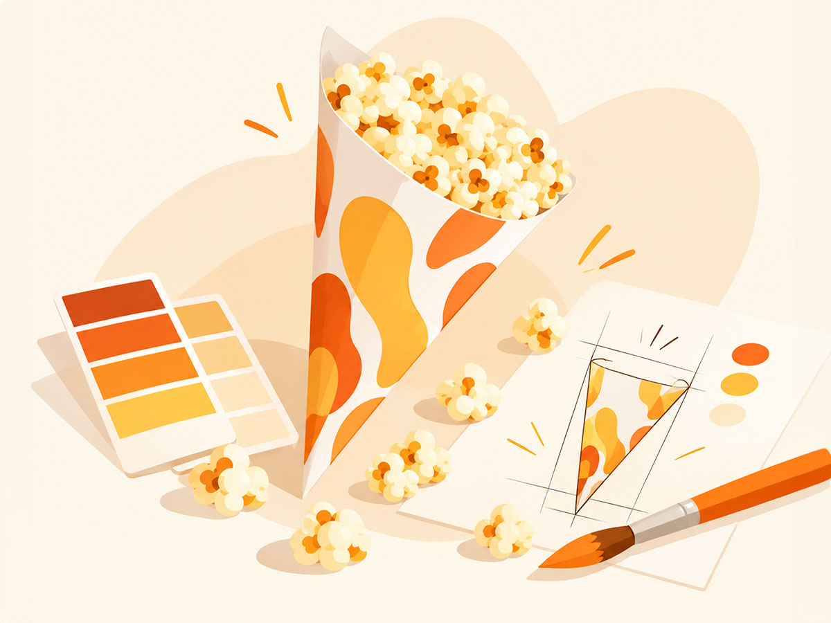Popcornpuntzakken met een eigen ontwerp