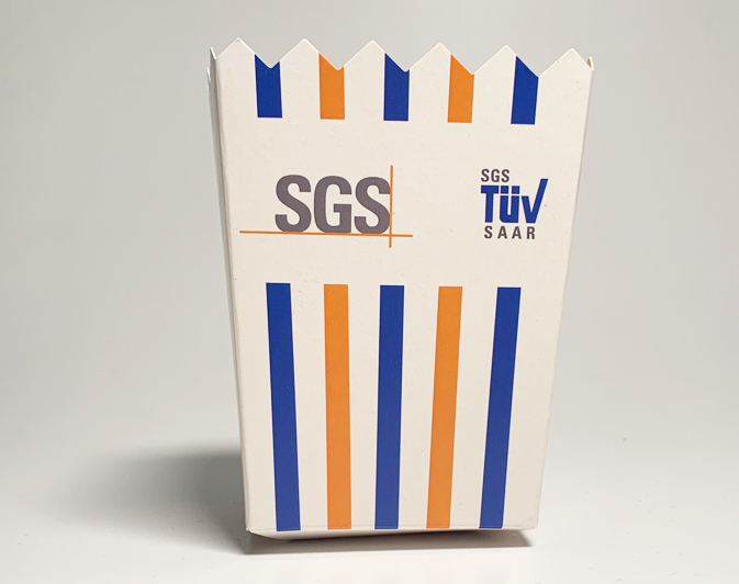 Popcornverpakking met logo