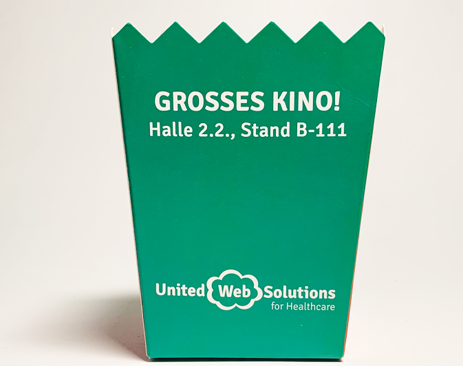 Popcornverpakking met logo