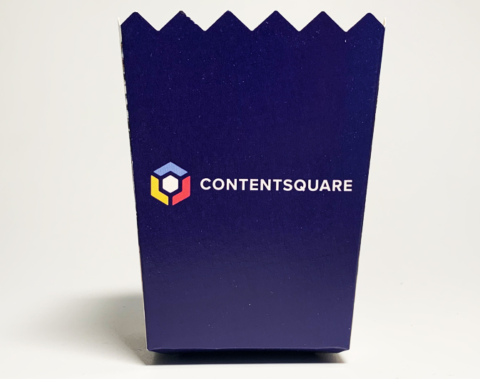 Popcornverpakking met logo