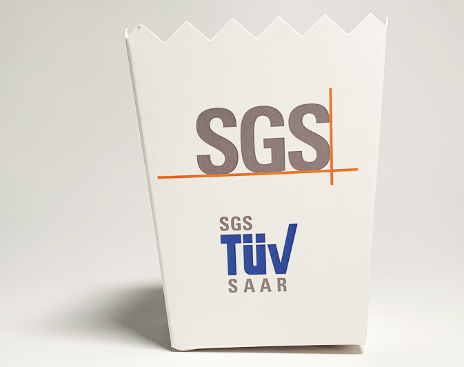 Popcornverpakking met logo