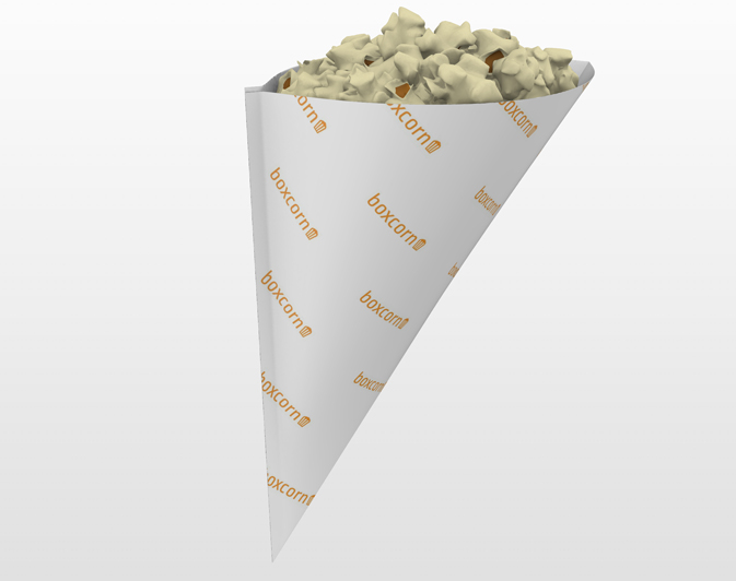 Papieren puntzak voor popcorn